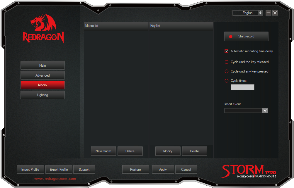 redragon storm m808 software